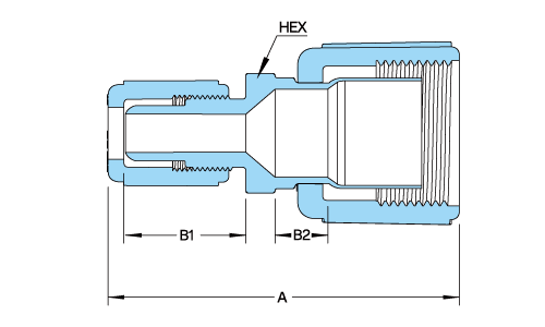 PFA Compact Straight Fitting